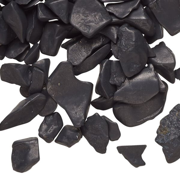 Shungite 1pkg1, undrilled inlay chip natural 1 oz mini image number 0