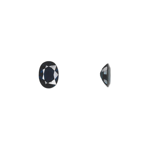 Gem, sapphire (heated), 7x5mm faceted oval, A- grade, Mohs hardness 9. Sold individually. image number 0