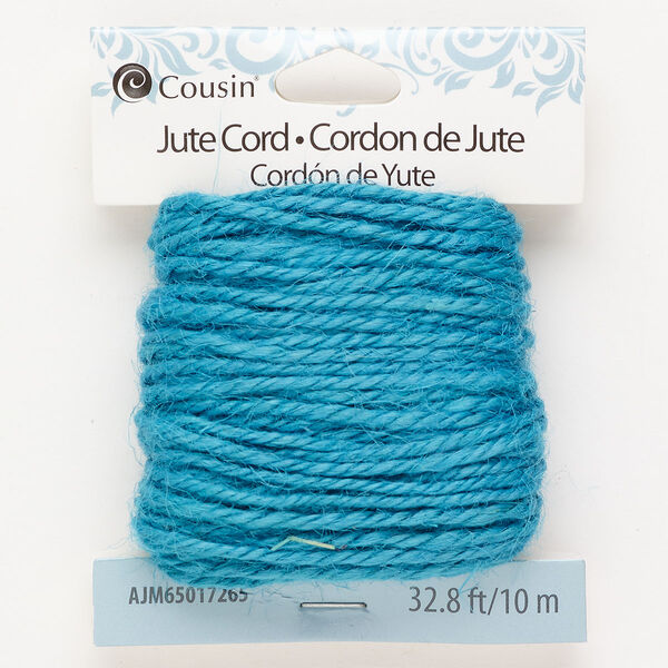 Cord 1pkg1 jute 1mm twisted, 10 meter dark teal image number 0