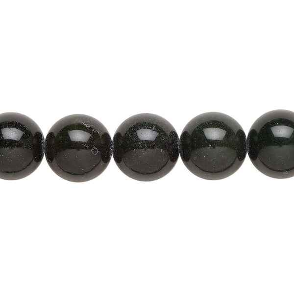 Quartz 1pkg1, round bead, 14 inch dark green 9-11mm image number 0