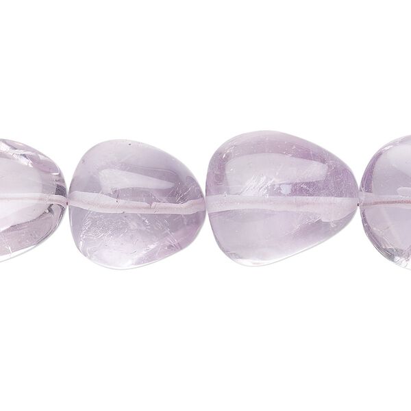 Lavender amethyst 1pkg1, nugget bead natural 6 inch medium image number 0