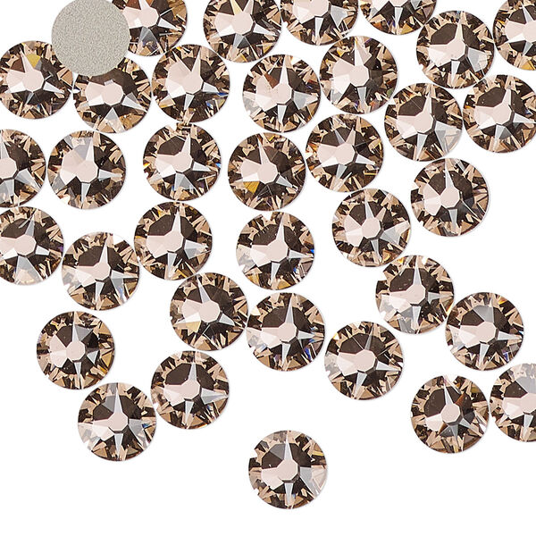Flat back 288pk vintage rose foil back, Swarovski® 6.32-6.5mm rose round SS30 2088 image number 0