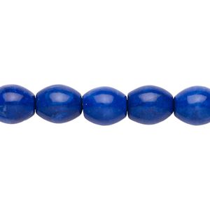 Howlite 1pkg1, oval bead 15.5-16 inch 10x8mm