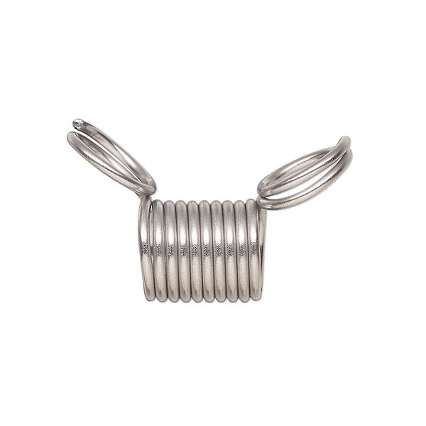 Beading supply, Bead Stopper™, stainless steel, 12mm. Sold per pkg of 6. image number 0