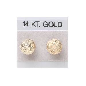 Earring card, flocked plastic, grey and black, 1x1-inch square with "14 KT. GOLD." Sold per pkg of 25.