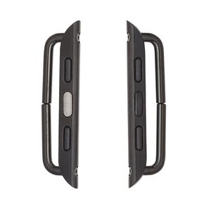 Watch component, black-finished brass, 35x7.5mm with 25mm bar. Sold per pkg of 2.