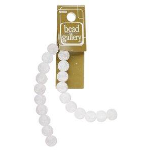 Crackle quartz crystal 1pkg1, round bead natural 7 inch 10mm