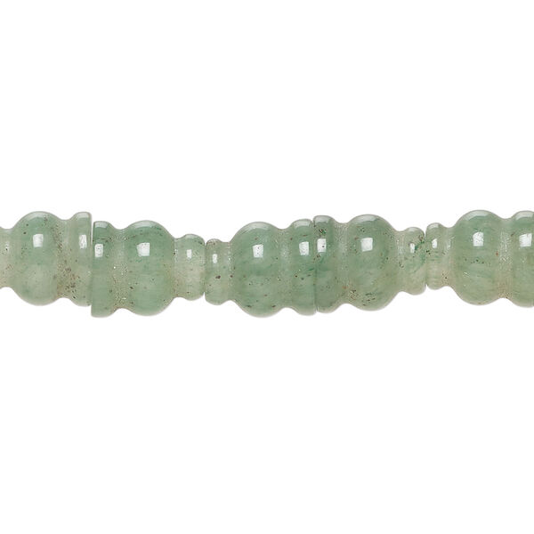 Green aventurine 1pkg1, fancy cone bead natural, 15 inch 9x8mm image number 0