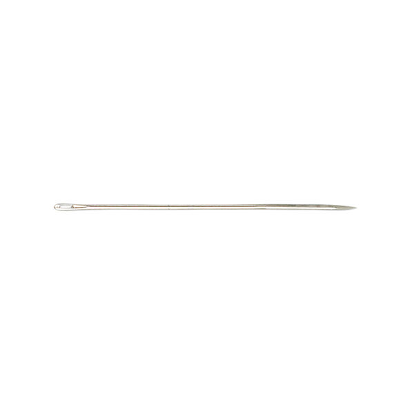 Needle, John James, nickel-plated steel, #10 triangle tip with 0.75mm eye width, 1-1/4 inches. Sold per pkg of 25. image number 0
