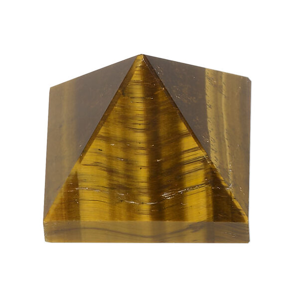 Tigereye 1pkg1, hand-cut undrilled pyramid gift natural C grade, 25-31mm image number 0