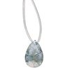 Moss agate 1pkg1, hand-cut top-drilled carved leaf bead natural 18x12mm image number 0