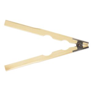 Ring holder, wood and steel, 8x1-1/2 inches with 18mm and 22mm wide groove. Sold individually.