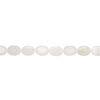 Snow quartz 1pkg1, faceted puffed oval bead natural, 15 inch 25x18mm image number 1
