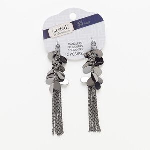 Focal, gunmetal-finished steel, 4x1 inches. Sold per pkg of 2.