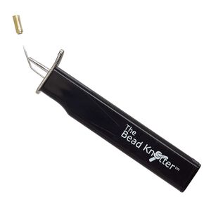 Cord knotter, The Bead Knotter™, plastic, black and white, 5-1/2 inches. Sold individually.