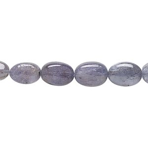 Tanzanite 1pkg1,hand-cut puffed oval bead 15.5-16 inch graduated 5x4mm-10x7mm