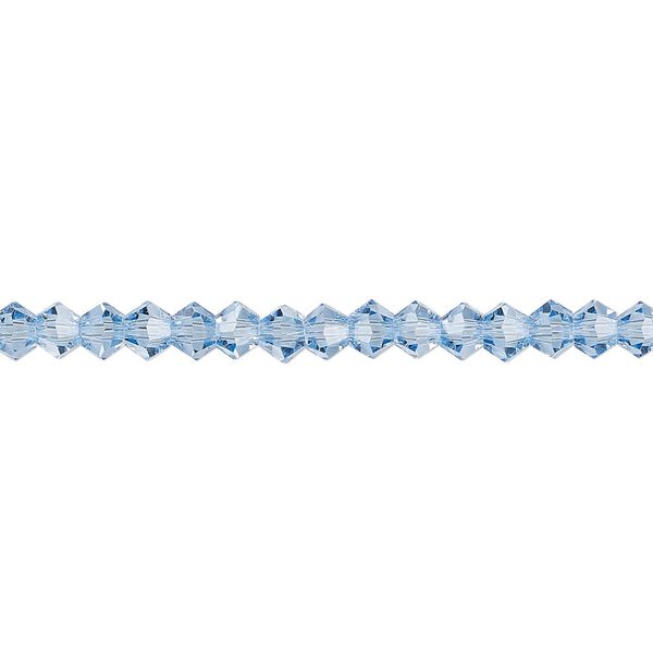 Bead 1pk transparent light blue, Celestial Crystal® 4mm bicone 15.5-16 inch image number 0