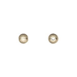 14Kt gold-filled 1pkg2, hammered round bead 6mm