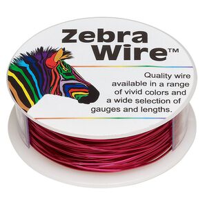 Wire, Zebra Wire™, color-coated copper, magenta, round, 22 gauge. Sold per 1/4 pound spool, approximately 45 yards (41 meters).
