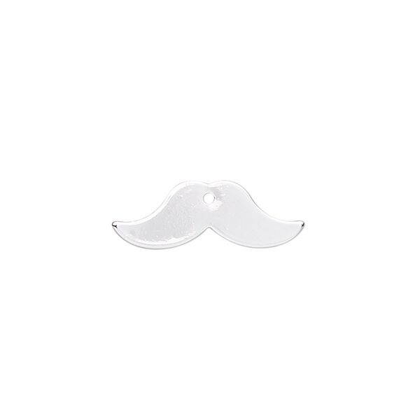 Charm, silver-finished steel, 20x7mm mustache. Sold per pkg of 10. image number 0