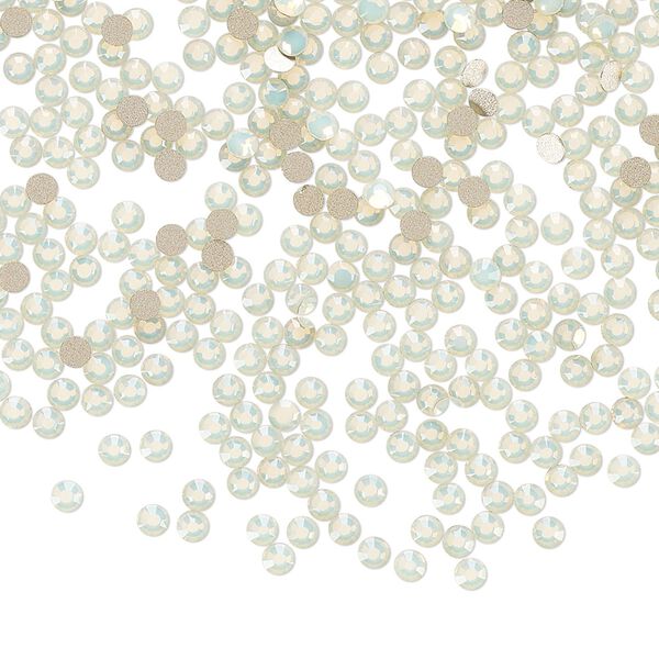 Flat back 1440pk chrysolite opal foil back, Preciosa MAXIMA Czech crystal rhinestone 2.1-2.3mm chaton rose round SS7 image number 0