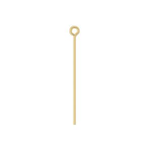 Eye pin, 14Kt gold-filled, 1-3/16 inches, 22 gauge. Sold per pkg of 10.