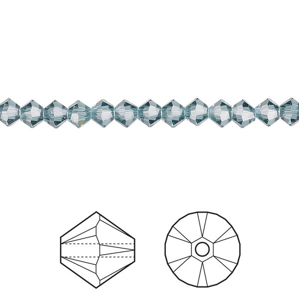 Bead 48pk Indian sapphire, Crystal Passions® 4mm bicone 5328 image number 0