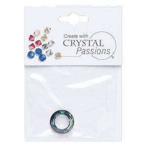 Fancy stone 1pk Bermuda blue, Crystal Passions® 14mm ring 4139