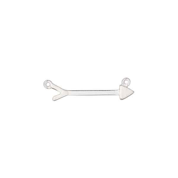 Link, sterling silver, 21x4.5mm single-sided arrow. Sold individually. image number 0