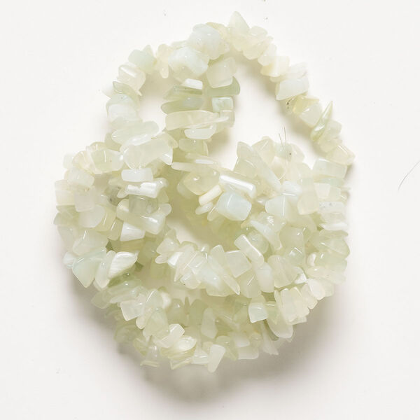 New "jade" 1pkg1, chip bead natural C grade, 32 inch small to large image number 0