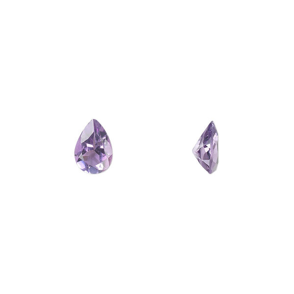 Amethyst 1pkg1, hand-cut faceted pear gem natural A grade, 7x5mm image number 0