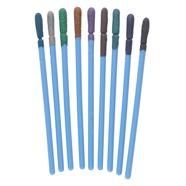 Sanding swabs, pkg/9-piece set, mixed colors, 2-3/4 inches. image number 0