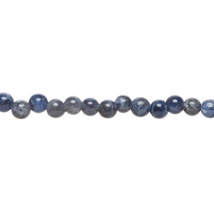 Sodalite 1pkg1, round bead natural, 15 inch 3-4mm