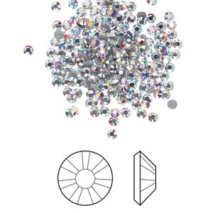 Flat back 1440pk crystal AB foil back, Swarovski® hotfix 1.9-2.1mm rose round SS6 2038HF