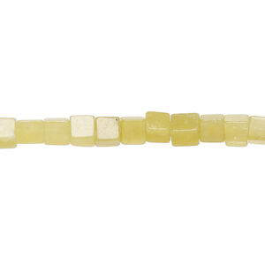 Olive new "jade" 1pkg1, cube bead natural, 15 inch 4-5mm
