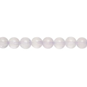 Quartz crystal / amethyst 1pkg1, round bead 15 inch 5-7mm