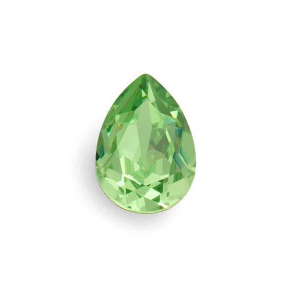 Fancy stone 1pk peridot foil back, Crystal Passions® Regenerated 30x20mm pear 4327 image number 0
