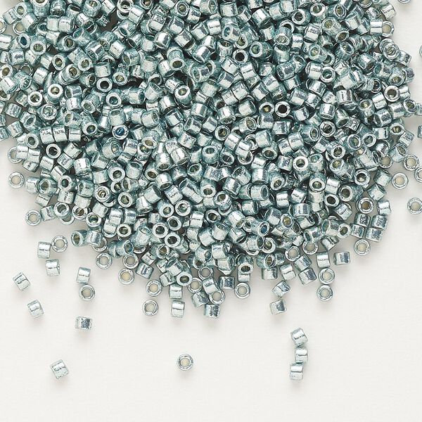 Seed bead, Delica®, glass, pkg/50g, #11 round, Duracoat® opaque galvanized seafoam (DB-1846). image number 0