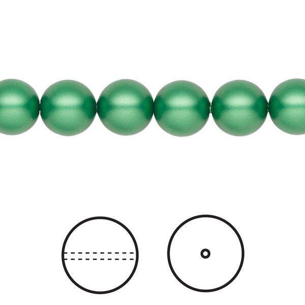 Pearl 250pk eden green, Swarovski® 8mm round 5810 image number 0