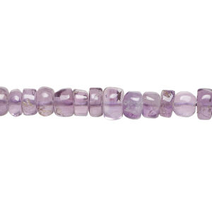 Amethyst 1pkg1, hand-cut heishi bead natural, 13 inch medium to dark 5x2mm-7x4mm