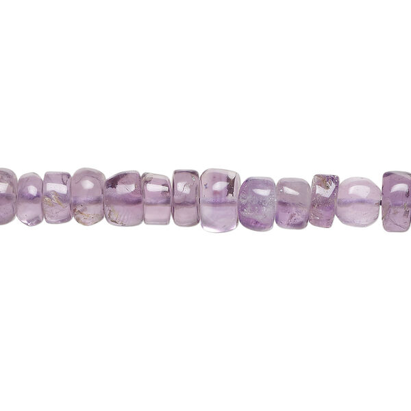 Amethyst 1pkg1, hand-cut heishi bead natural, 13 inch medium to dark 5x2mm-7x4mm image number 0