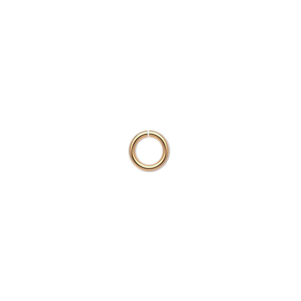 Jump ring, 14Kt gold-filled, 6mm round, 4.2mm inside diameter, 18 gauge. Sold per pkg of 20. image number 0