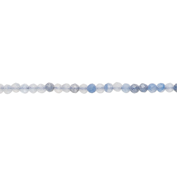 Blue aventurine 1pkg1, faceted round bead natural B grade, 15.5 inch 2-2.4mm image number 0