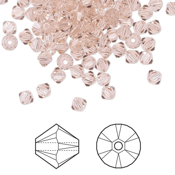 Bead 48pk vintage rose, Crystal Passions® 4mm bicone 5328 image number 0