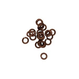 Jump ring, niobium, bronze, 4mm round, 2.4mm inside diameter, 20 gauge. Sold per pkg of 25.