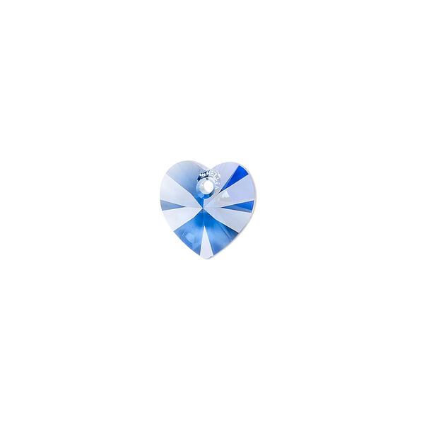 Drop 4pk sapphire, Crystal Passions® 10mm pendant heart 6228 image number 0