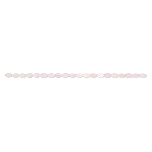 Mother-of-pearl shell 1pkg1, flat oval bead 15 inch pink pale pink 12x8mm-13x9mm image number 1