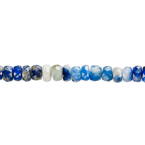 Bead 1pkg1 afghanite, 5x2mm-5x3mm hand-cut faceted rondelle B grade, 15.5-16 inch natural shaded image number 1