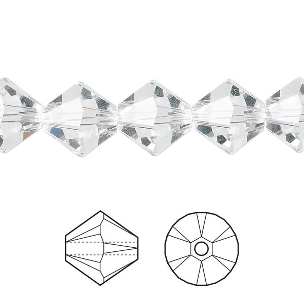 Bead 48pk crystal, Crystal Passions® 10mm bicone 5328 image number 0