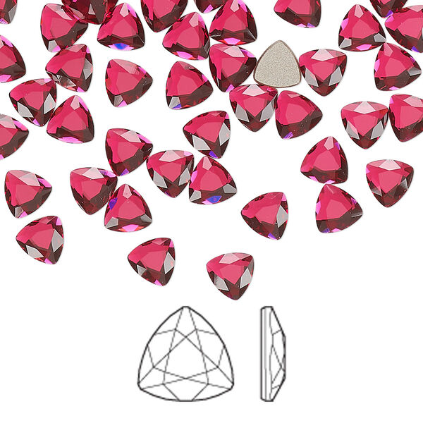 Flat back 12pk scarlet foil back, Crystal Passions® 5mm trilliant 2472 image number 0